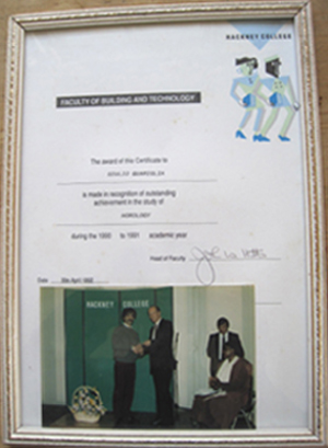 acknowledgement of outstanding achievement