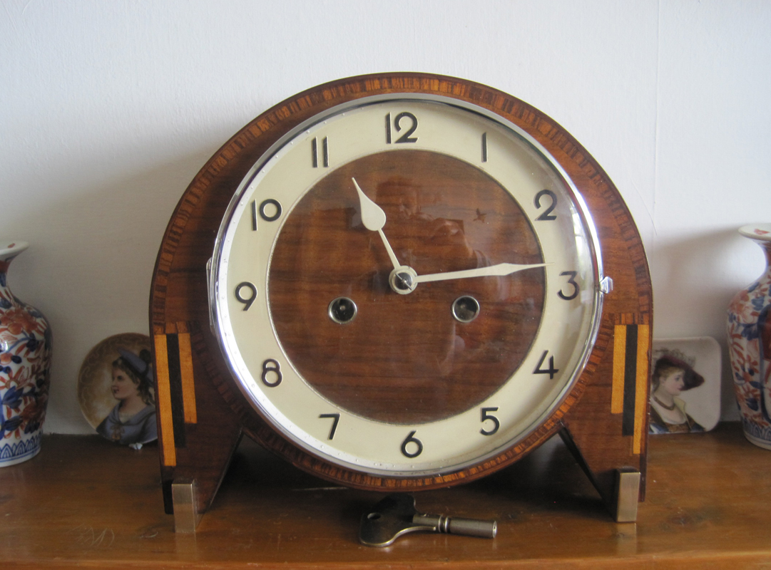 Art Deco Mantle clock, front view