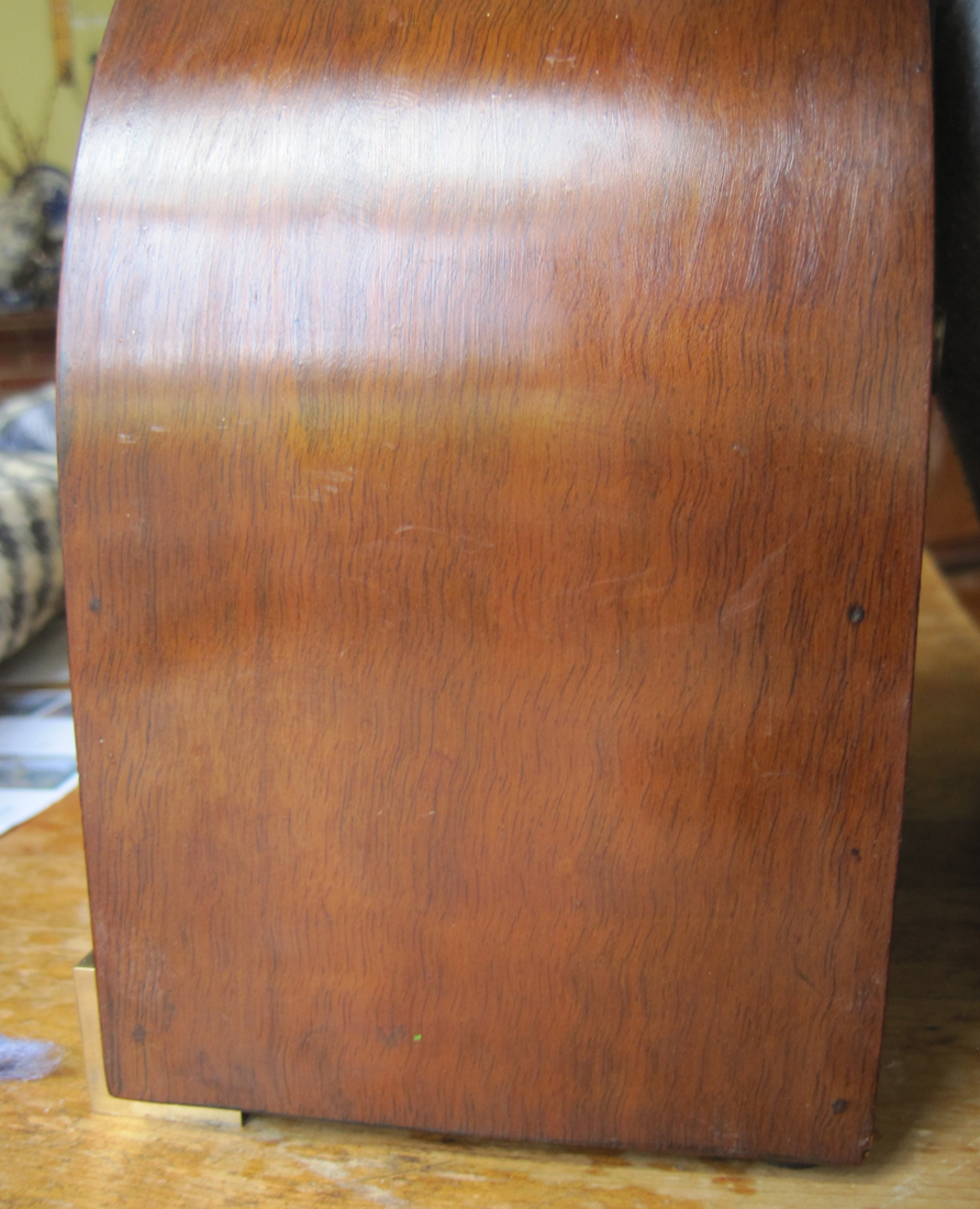 Art Deco Mantle clock, left-side view