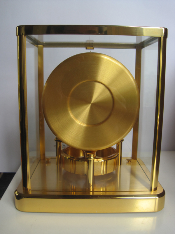 Atmos clock case-back view